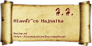 Hlavács Hajnalka névjegykártya