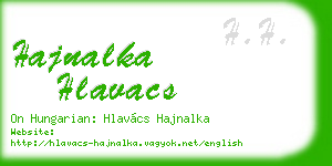hajnalka hlavacs business card
